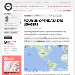 Pour un opendata des usagers