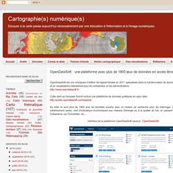 Cartographie numérique: OpenDataSoft : une plateforme avec plus de 1800 jeux de données en accès libre