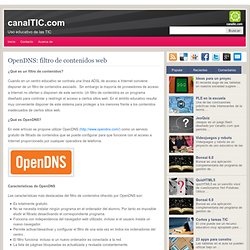 OpenDNS: filtro de contenidos web