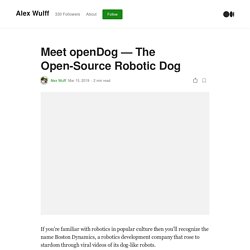 Meet openDog — The Open-Source Robotic Dog