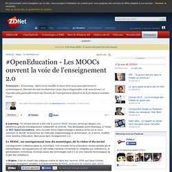 #OpenEducation - Les MOOCs ouvrent la voie de l'enseignement 2.0