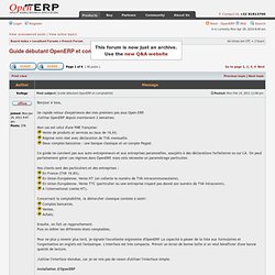 View topic - Guide débutant OpenERP et comptabilité