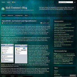 OpenHAB, AyControl and OpenRemote « Rick Centeno's Blog