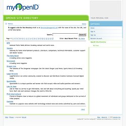 OpenID Site Directory