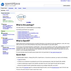 openid4java - OpenID 2.0 Java Libraries