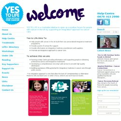 Yes To Life Cancer Complimentary Treatment Information