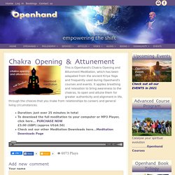 Chakra Opening & Attunement