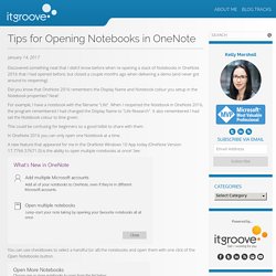 Tips for Opening Notebooks in OneNote - Oh365 Eh!