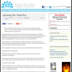 Opening The Third Eye - Spiritual.com.au