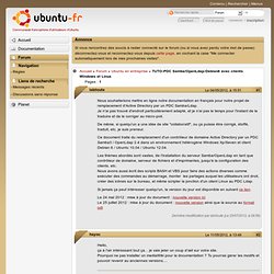TUTO-PDC Samba/OpenLdap-Debian6 avec clients Windows et Linux (Page 1) / Ubuntu en entreprise
