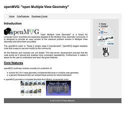openMVG: "open Multiple View Geometry"