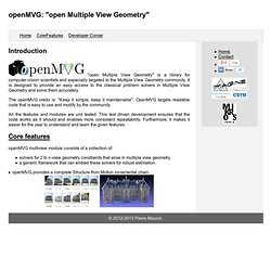 openMVG: "open Multiple View Geometry"