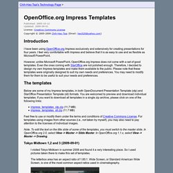 OpenOffice.org Impress Templates