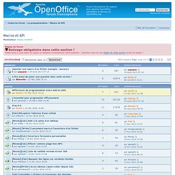 Forum OpenOffice.org NeoOffice LibreOffice