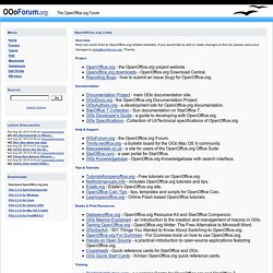 OpenOffice.org Links
