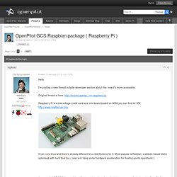 GCS Raspbian package ( Raspberry Pi ) - News
