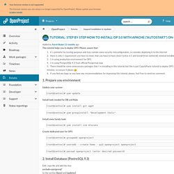 OpenProject - Tutorial: Step By Step how to install OP 3.0 with Apache ("autostart") on Centos 6.5 - OpenProject