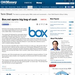 Box.net opens big bag of cash
