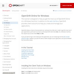 OpenShift Online for Windows