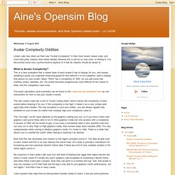 Aine's Opensim Blog: Avatar Complexity Oddities