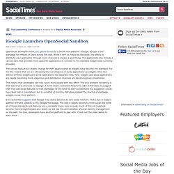 iGoogle Launches OpenSocial Sandbox - Covering All That's Social On the Web