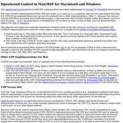 OpenSoundControl in Max/MSP for Macintosh and Windows