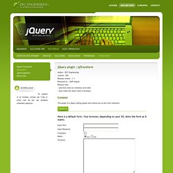 Opensource - AJAX - Jqtransform - jQuery form plugin