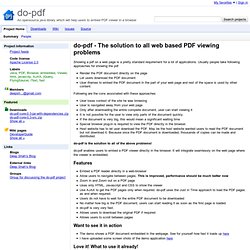 do-pdf - An opensource java library which will help users to embed PDF viewer in a browser