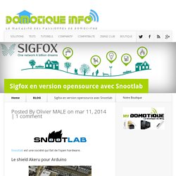 Sigfox en version opensource avec Snootlab