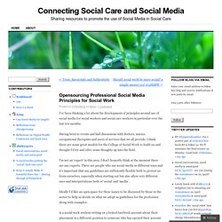 Opensourcing Professional Social Media Principles for Social Work