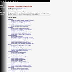 OpenSSL Command-Line HOWTO