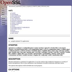 Open SSL Reference