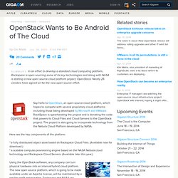 OpenStack Wants to Be Android of The Cloud