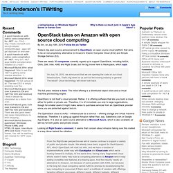 OpenStack takes on Amazon with open source cloud computing