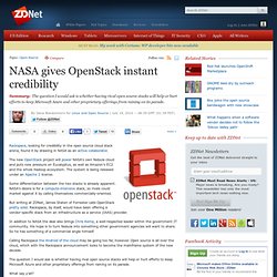 NASA gives OpenStack instant credibility