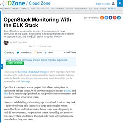 OpenStack Monitoring With the ELK Stack - DZone Cloud
