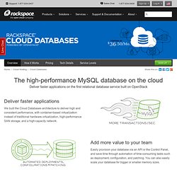 Cloud Database Hosting and MySQL Cloud Hosting by Rackspace