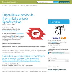 L'Open Data au service de l'humanitaire grâce à OpenStreetMap