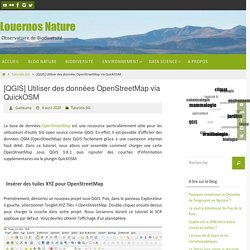QGIS - Données OpenStreetMap avec QuickOSM - Louernos Nature