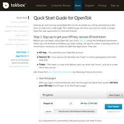 OpenTok Quick Start Guide