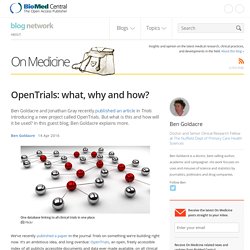 OpenTrials: what, why and how?