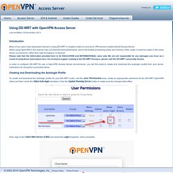 Using DD-WRT with OpenVPN Access Server