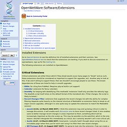 Software/Extensions