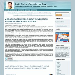 Todd Biske: Outside the Box » Blog Archive » Oracle OpenWorld