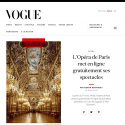 L'Opéra de Paris met en ligne gratuitement ses spectacles