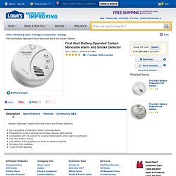 Shop First Alert Battery-Operated Carbon Monoxide Alarm and Smoke Detector at Lowes