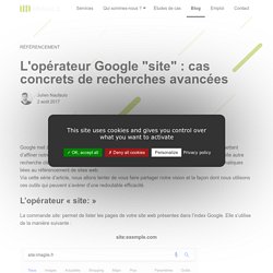 L'opérateur Google "site" : cas concrets de recherches avancées - Imagile