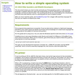 How to write a simple operating system in assembly language
