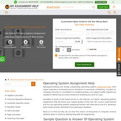 Operating System Assignment Help for Students Upto 25% OFF