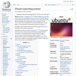 Ubuntu (operating system)